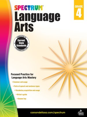cover image of Spectrum Language Arts, Grade 4